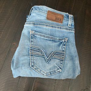 BKE Men's Aiden Bootleg Denim Jeans Size 33XL Light Washed Long Pants